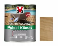 Farby i impregnaty do drewna - V33 Olej do tarasów bezbarwny 1 l 122353 - miniaturka - grafika 1