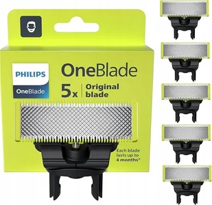 5x Ostrza Wymienne Philips OneBlade Oryginalne, Stal Nierdzewna Wytrzymała - Akcesoria i części AGD - miniaturka - grafika 1