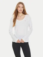 Bluzki damskie - Tommy Hilfiger Bluzka UW0UW05228 Biały Relaxed Fit - miniaturka - grafika 1