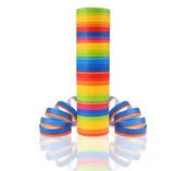 Dekoracje sali - GO Serpentyna tęczowe paski - 4 m - 1 szt. PF-STPA - miniaturka - grafika 1