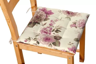Dekoria Siedzisko Karol na krzesło różowo-beżowe róże na kremowym tle 40 × 40 × 3,5 cm Mirella 200-141-07 - Meble modułowe i akcesoria - miniaturka - grafika 1