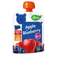 Koncentraty warzywne, przeciery - DEVA MUS OWOCOWY JABŁKO JAGODY, 90G - miniaturka - grafika 1