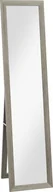 Lustra - HOMCOM Lustro stojące, pełnowymiarowe lustro ze stojakiem, wolnostojące lustro ścienne, lustro do garderoby, lustro do sypialni, przedpokoju, aluminium, szare, 37 x 157 cm - miniaturka - grafika 1