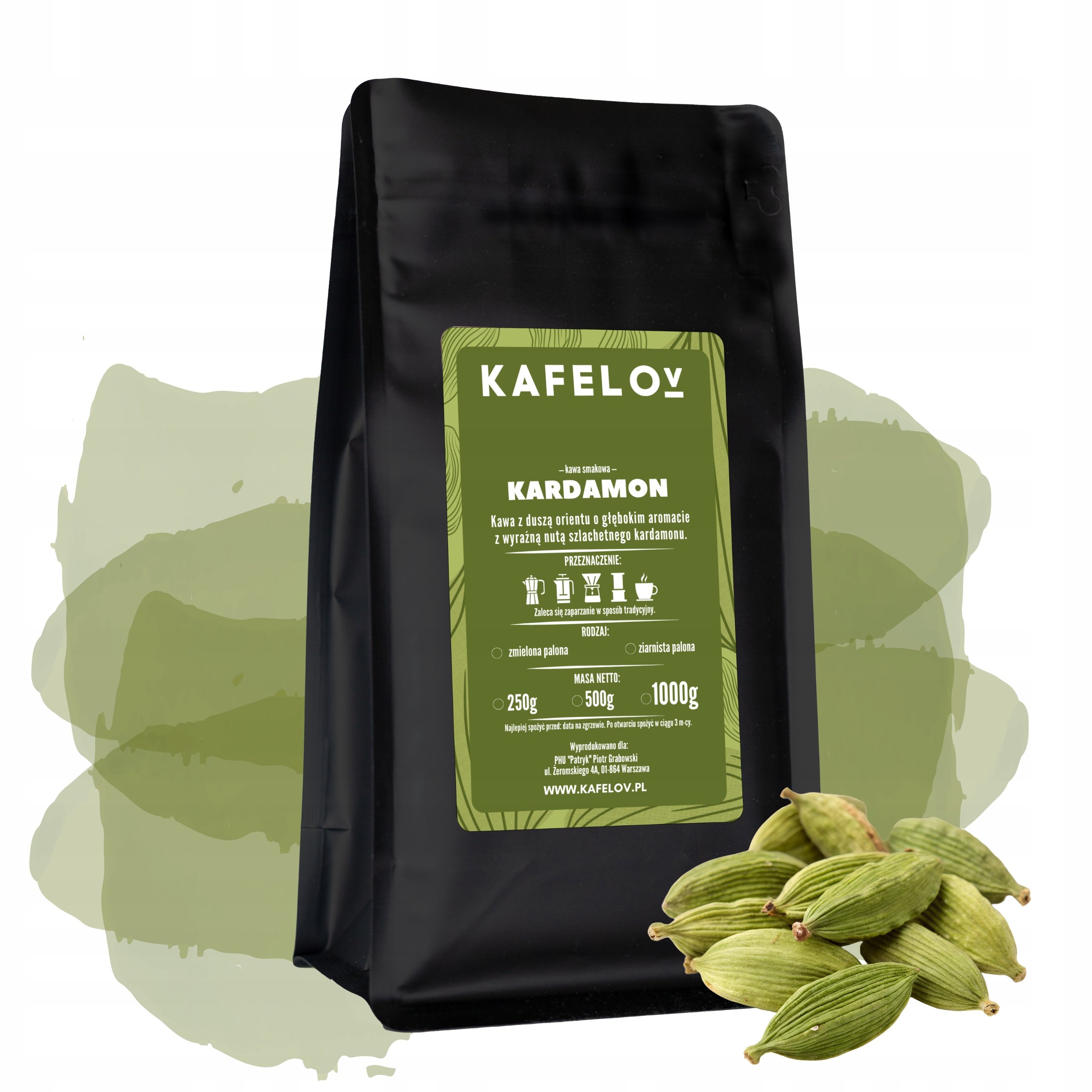 Kawa smakowa Kardamon 1 kg mielona Orientalna