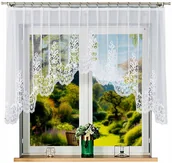 Firany - Firana żakardowa BERENIKA rozm. 250x120cm (gotowa) z łukiem - miniaturka - grafika 1