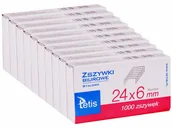 Zszywacze biurowe - TETIS Zszywacz Zszywki biurowe stalowe 24x6 mm WIKR-007089 WIKR-007089 - miniaturka - grafika 1