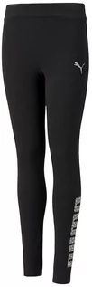 Spodnie i spodenki dla dziewczynek - Puma Legginsy "Alpha Leggings G" w kolorze czarnym - grafika 1