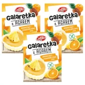 Galaretki - Celiko Galaretka z agarem ananasowo-pomarańczowa Zestaw 3 x 45 g - miniaturka - grafika 1