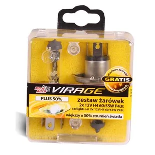 Żarówka Plus 50 % 12 V 55 W H460, zestaw: 2 sztuki z gratisem Moje Auto VIRAGE - Żarówki samochodowe - miniaturka - grafika 1