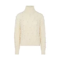 Swetry damskie - faina Damski sweter z golfem WOLLWEISS XL/XXL, biały (wollweiss), XL - miniaturka - grafika 1