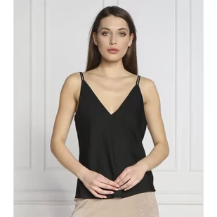 Calvin Klein Satynowy top | Regular Fit - Koszulki i topy damskie - miniaturka - grafika 1