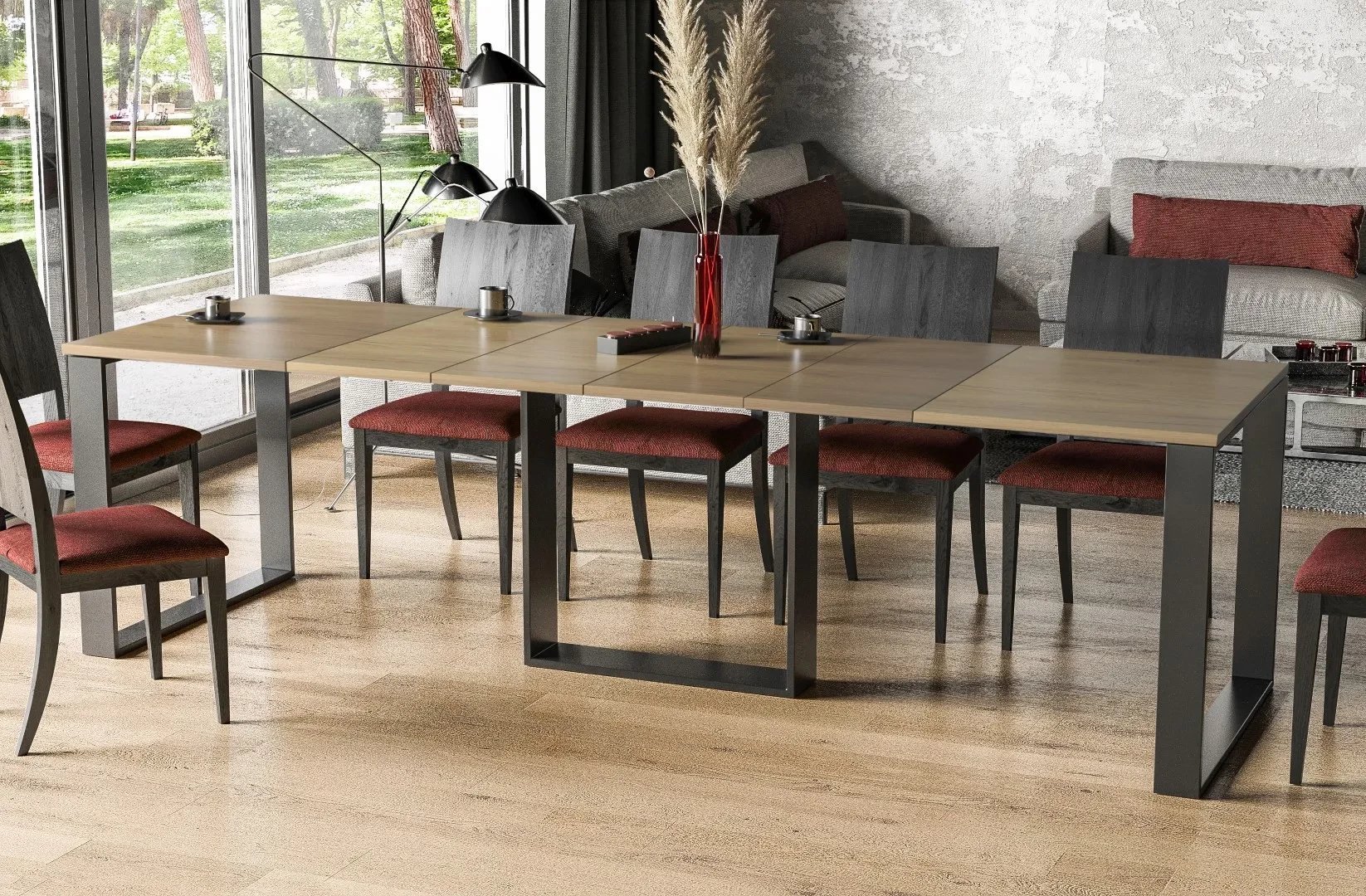 Stół rozkładany BORYS 130250x80 dąb natura ENDO
