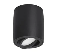 Lampy pozostałe - CARRIZAL LE61431 Lampa natynkowa cylindryczna czarna z aluminiowym korpusem - miniaturka - grafika 1