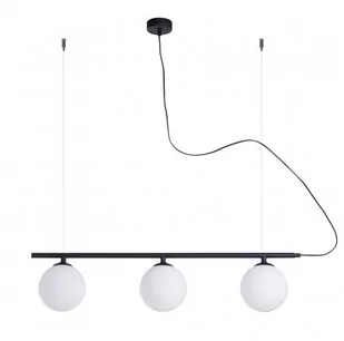 Aldex lampa wisząca Beryl Glass 3xE14 czarna 1006E/1 - Lampy sufitowe - miniaturka - grafika 2