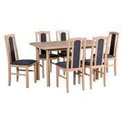 Stoły z krzesłami - Zestaw stół i 6 krzeseł drewnianych WENUS 2 P + BOS 7 - miniaturka - grafika 1