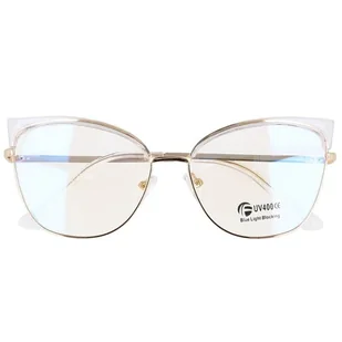 Okulary kocie do komputera damskie z filtrem BLUE Light zerówki 2575-1 - Okulary korekcyjne, oprawki, szkła - miniaturka - grafika 1