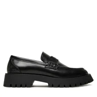 Półbuty damskie - Loafersy Guess FMTGOR LEA14 Czarny - miniaturka - grafika 1