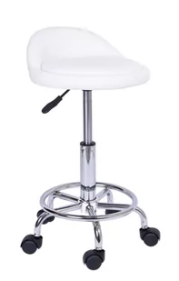 Taboret kosmetyczny KB-Lomo biały STOŁEK LOMO BIAŁY - Krzesła i taborety kosmetyczne - miniaturka - grafika 1