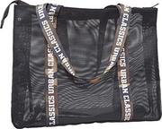 Torebki damskie - Urban Classics Adult Unisex Big Mesh Bag Shopper with, czarne (black), 11 x 38 x 48 cm TB2151 - miniaturka - grafika 1