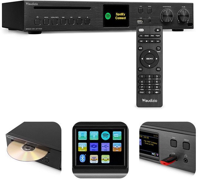 Audizio Radio internetowe Brescia DAB+ FM CD BT one size