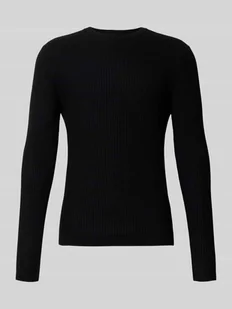 Sweter o kroju slim fit z imitacji dzianiny z mieszanki wiskozy - Swetry męskie - miniaturka - grafika 1