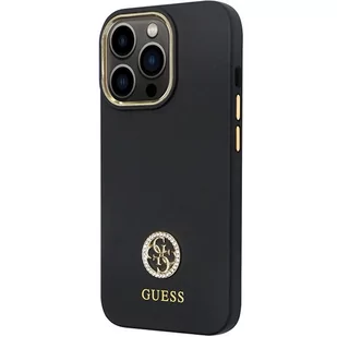 Guess GUHCP13XM4DGPK iPhone 13 Pro Max 6.7" czarny/black hardcase Silicone Logo Strass 4G - Etui i futerały do telefonów - miniaturka - grafika 2