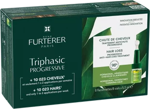 Ampułki do włosów Rene Furterer Triphasic Progressive 8 x 5.5 ml (3282770150186) - Odżywki do włosów - miniaturka - grafika 1