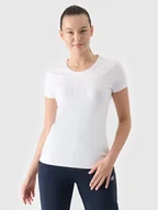 Koszulki i topy damskie - T-shirt elastyczny slim gładki damski 4F - miniaturka - grafika 1