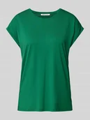 Koszulki i topy damskie - T-shirt o luźnym kroju z lejącej wiskozy - miniaturka - grafika 1