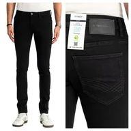 Spodnie męskie - Spodnie Męskie Tom Tailor Troy Czarne Jeansy Dopasowane Regular W32 L30 - miniaturka - grafika 1