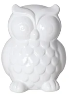Skarbonki - Skarbonka Sowa Biała Ceramiczna  14 Cm - miniaturka - grafika 1