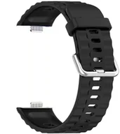Akcesoria do smartwatchy - SILIKONOWY PASEK DO HUAWEI WATCH FIT 3 / FIT 4 / FIT 4 PRO CZARNY - miniaturka - grafika 1