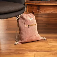 Plecaki worki - Worek konopny na plecy - czerwony - miniaturka - grafika 1