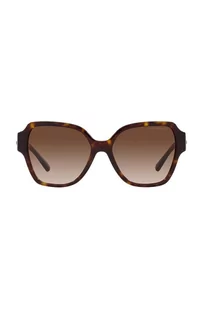 Emporio Armani okulary przeciwsłoneczne damskie kolor brązowy - Okulary przeciwsłoneczne - miniaturka - grafika 1