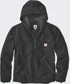 Kurtki męskie - Kurtka Carhartt Washed Duck Sherpa Lined Black - miniaturka - grafika 1