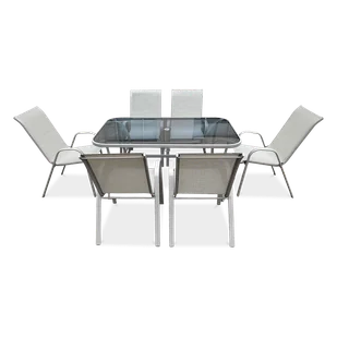 Zestaw mebli ogrodowych BOLOGNA 150/6 Light Beige - Meble ogrodowe - miniaturka - grafika 1