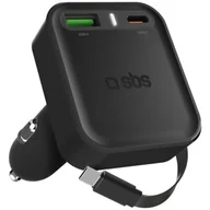 Ładowarki samochodowe - Ładowarka samochodowa SBS TECRRETPD65W Ultra Fast 65W Czarny - miniaturka - grafika 1