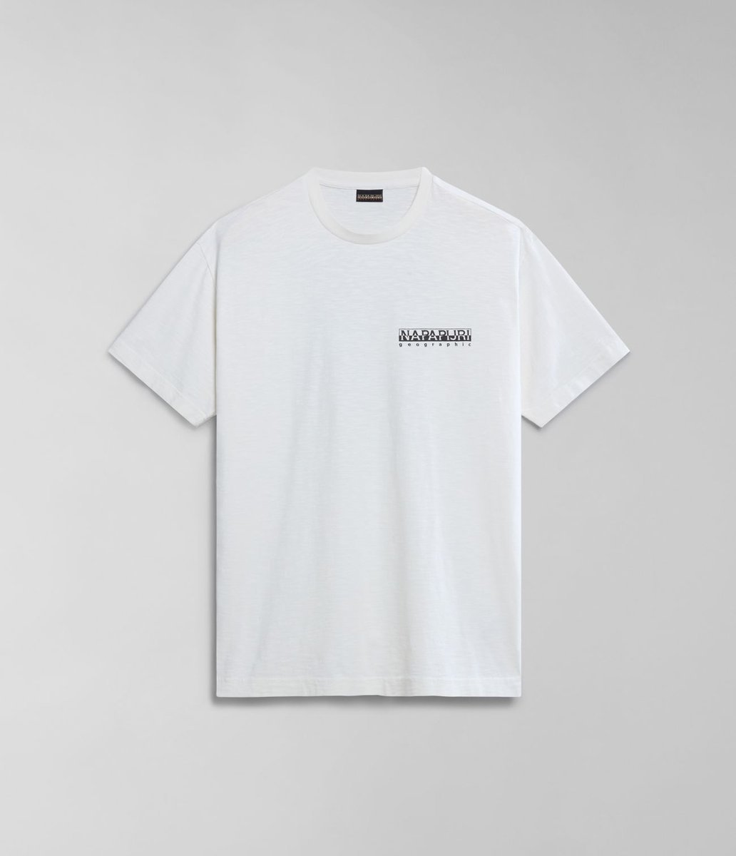 t-shirt napapijri s-martre np0a4hqb n1a1 white wishper