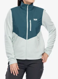 Bluza z zamkiem damska Helly Hansen Daybreaker Block Jacket - green mist - Bluzy sportowe damskie - miniaturka - grafika 1