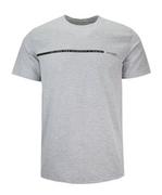 Koszulki męskie - T-shirt Męski Szary z Napisami, z Nadrukiem, Bawełniany, Krótki Rękaw -QUICKSIDE - Quickside - miniaturka - grafika 1