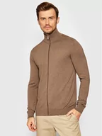 Swetry męskie - Selected Homme Kardigan Berg 16074688 Brązowy Regular Fit - miniaturka - grafika 1