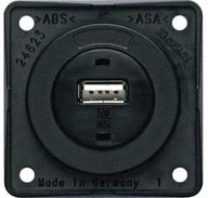 Gniazdka elektryczne - Hager Polo Integro Gniazdo USB ładowania pojedyncze, 12V, 3A; antracyt mat, mechanizm czarny 926032505 926032505 - miniaturka - grafika 1