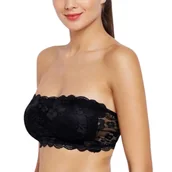 Biustonosze - BIUSTONOSZ BARDOTKA KORONKOWA OPASKA BALKONETKA ROZMIAR UNIWERSALNY CZARNY - miniaturka - grafika 1