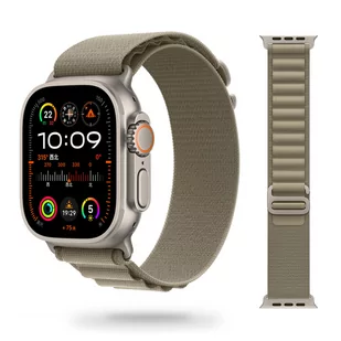 Materiałowy Pasek Apple Watch ( 42 / 44 / 45 / 49 Mm ) Szaro Beżowy - Akcesoria do smartwatchy - miniaturka - grafika 1