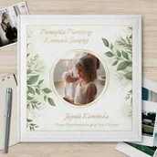 Albumy fotograficzne - Duży album na zdjęcia z Twoim zdjęciem dla dziewczynki na komunię - miniaturka - grafika 1