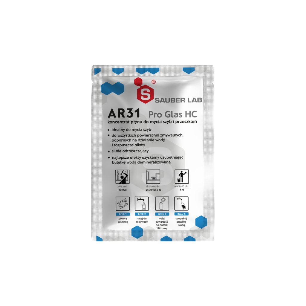 SAUBER LAB Koncentrat do mycia szyb DE saszetka 10ml AR31