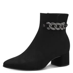MARCO TOZZI Damskie botki Zip+Slip 2-25352-43, czarny, 39 EU - Botki damskie - miniaturka - grafika 1