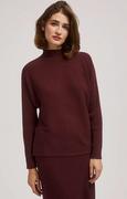 Swetry damskie - Brązowy sweter damski typu nietoperz z golfem 4205, Kolor brązowy, Rozmiar XS, Moodo - Primodo.com - miniaturka - grafika 1