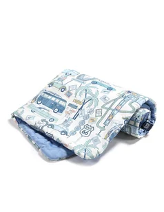 La Millou Kocyk Średniaka ( Route 66 colour - Dove blue ) - Koce i narzuty dla dzieci - miniaturka - grafika 1