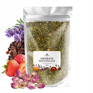 Herbata liściasta zielona Truskawki w szampanie green tea 1kg sencha 100% - Herbata - miniaturka - grafika 1